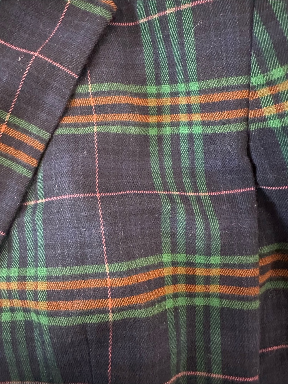 Vintage Merona Navy and Green Plaid Single-Button Blazer - Picture 8 of 8